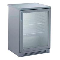 Холодильный стол со стеклянной дверью, 160 л, серый 